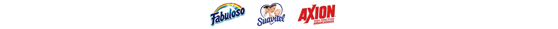 Logos de Fabuloso, Suavitel, Axion